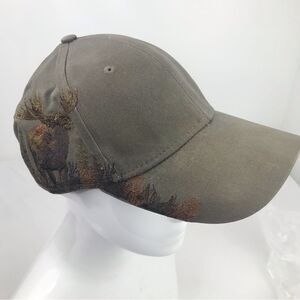 Dri Duck Authentic Wildlife Series Olive Green Embroidered Moose Scape Ball Cap